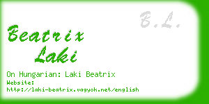beatrix laki business card